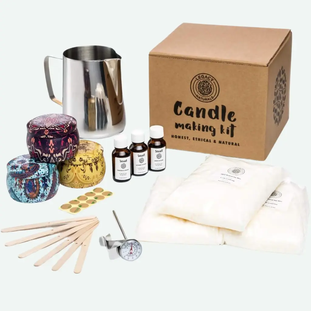 蠟燭製作工具包（大豆蠟，4罐）